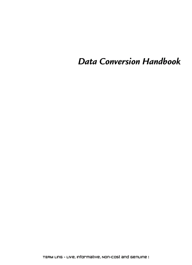 Data Conversion Handbook