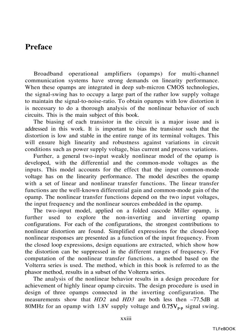 image for page Design Criteria for Low Distortion in Feedback Opamp Circuits