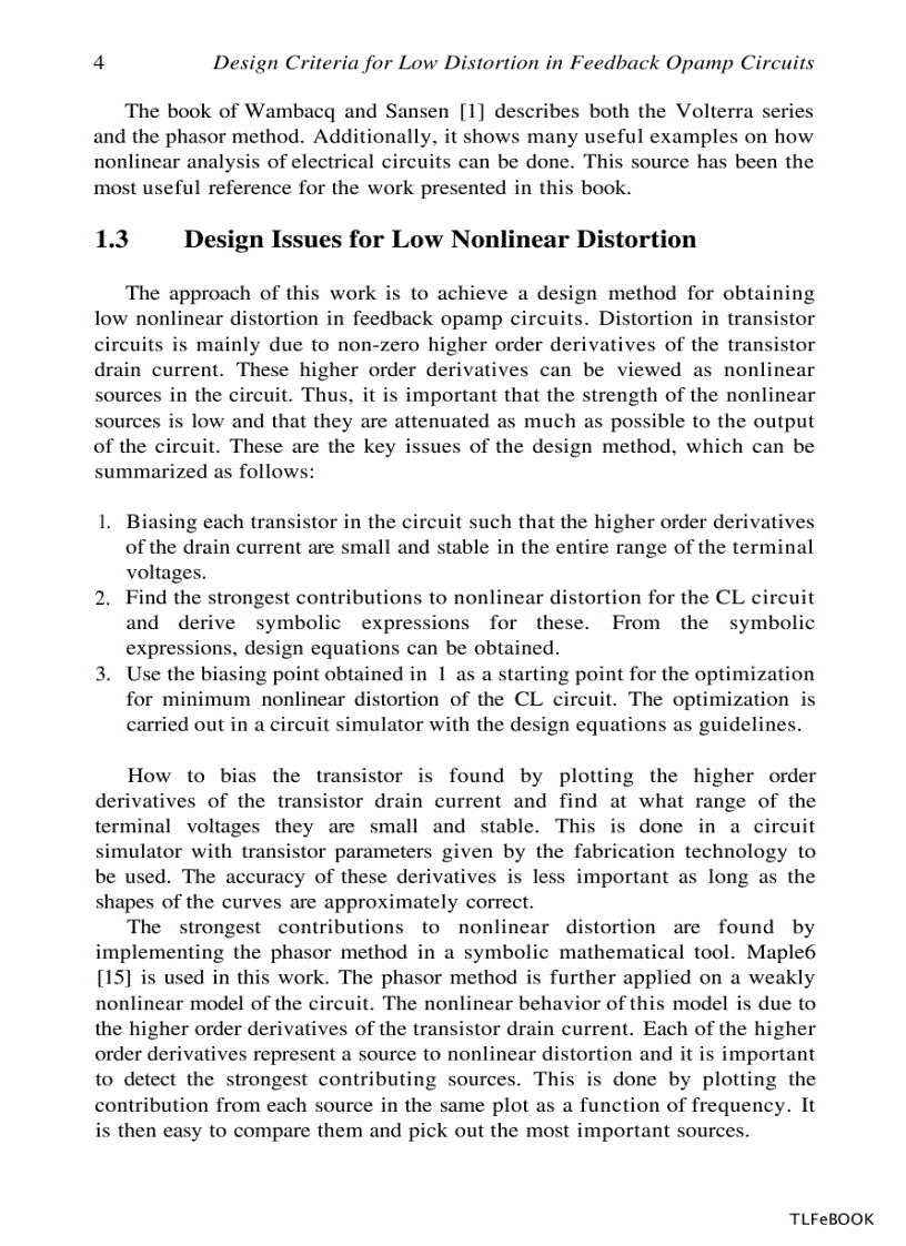 image for page Design Criteria for Low Distortion in Feedback Opamp Circuits