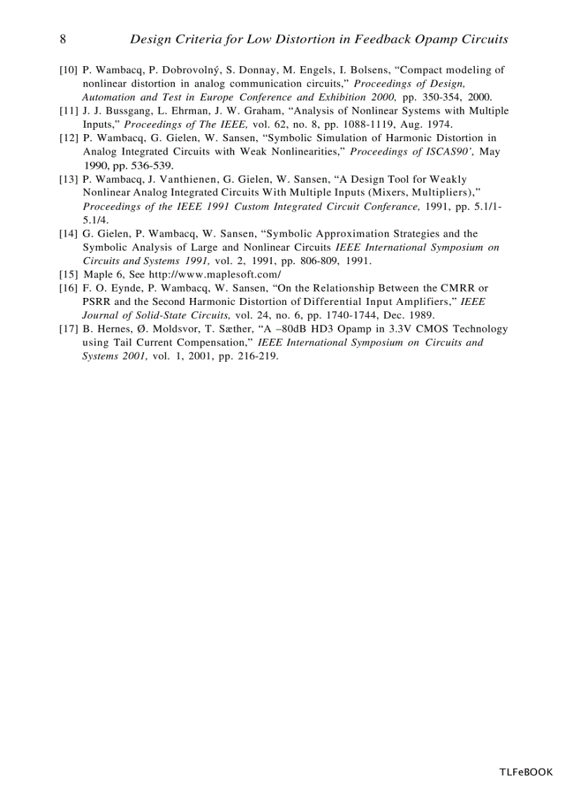 image for page Design Criteria for Low Distortion in Feedback Opamp Circuits