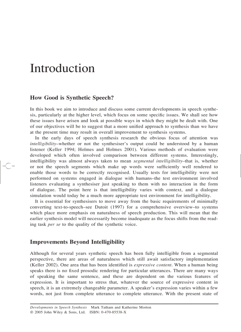 image for page Developments in Speech Synthesis 2005