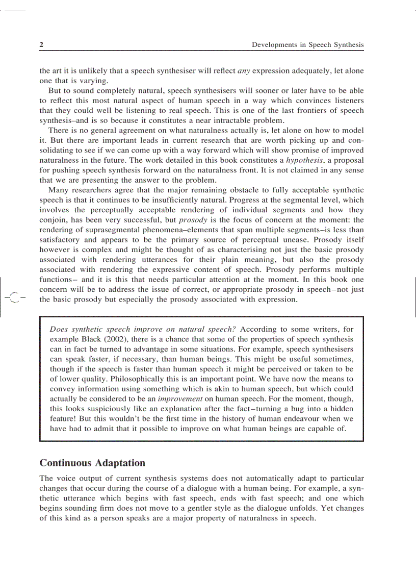 image for page Developments in Speech Synthesis 2005