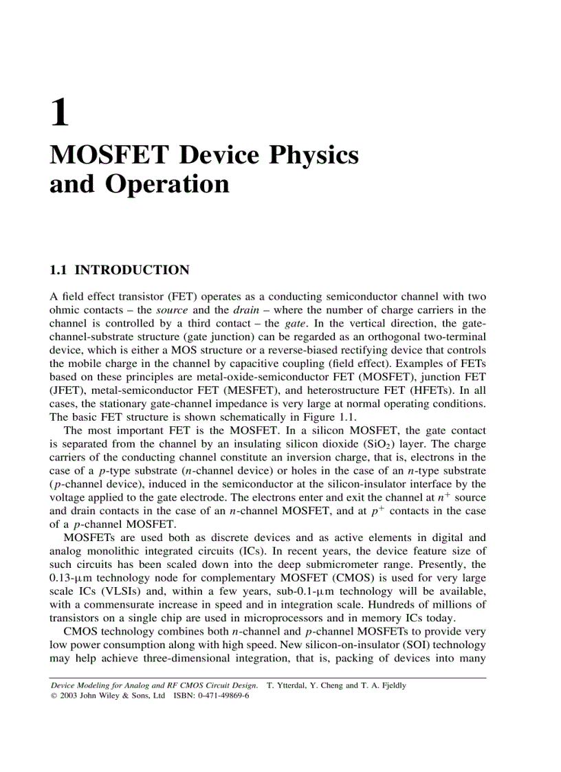 image for page Device Modeling For Analog And RF CMOS Circuit Design