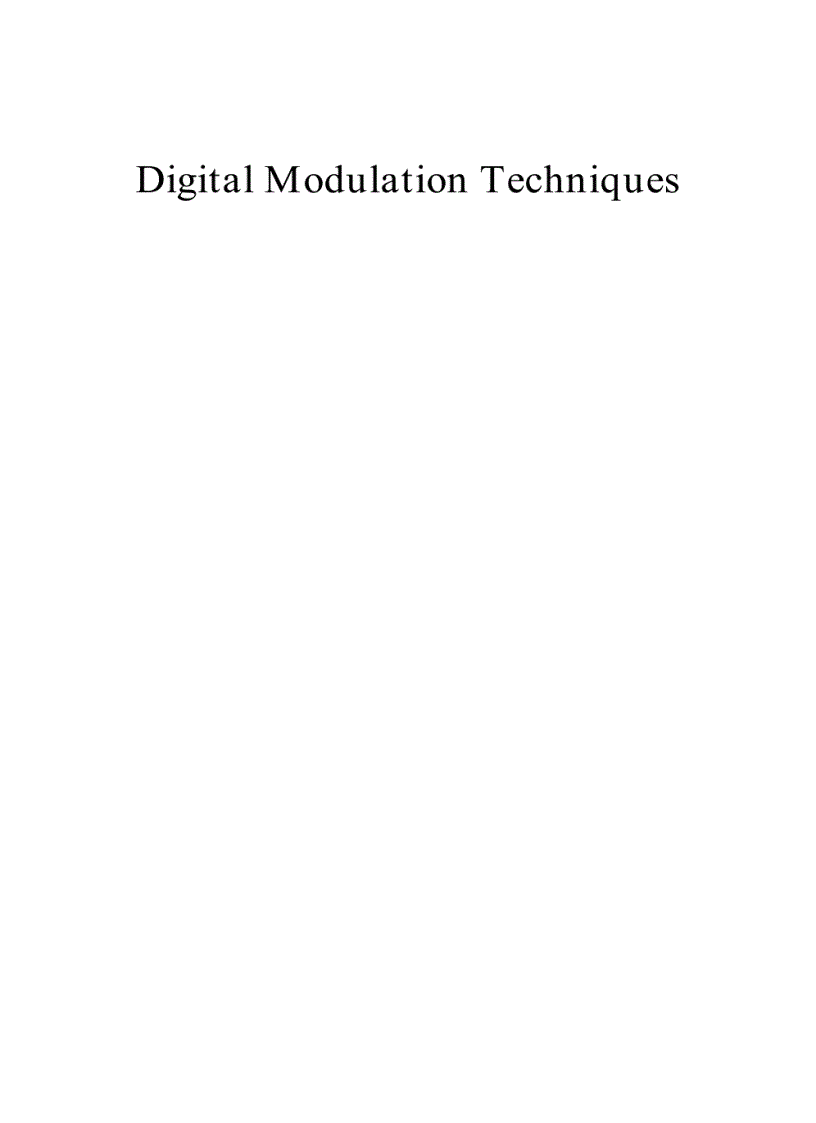 image for page Digital Modulation Techniques