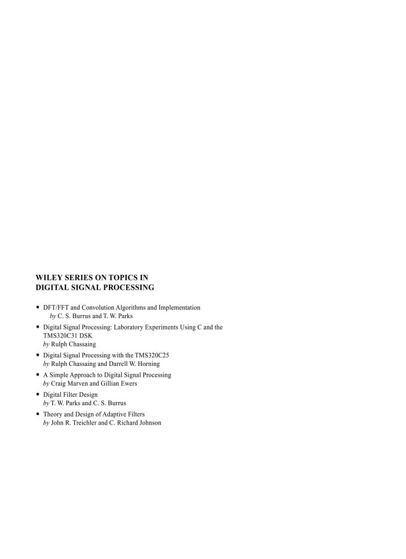 image for page Digital Signal Processing Laboratory Experiments Using C and the TMS320C31 DSK