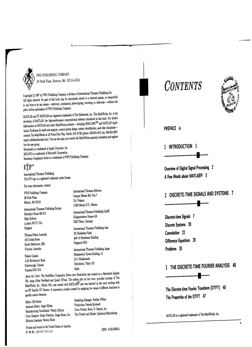 image for page Digital Signal Processing Using Matlab