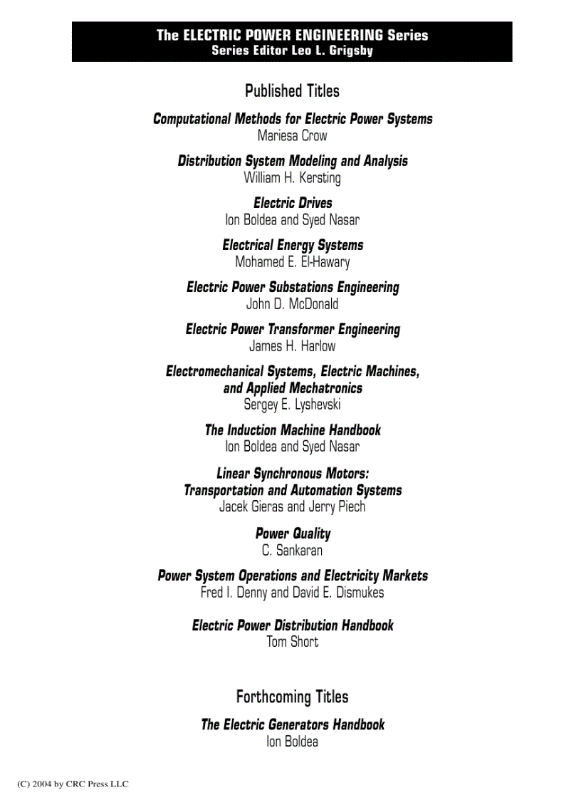 image for page Electric Power Distribution Handbook