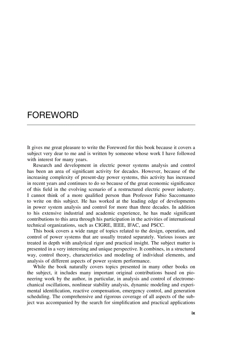 image for page Electric Power Systems Analysis and Control