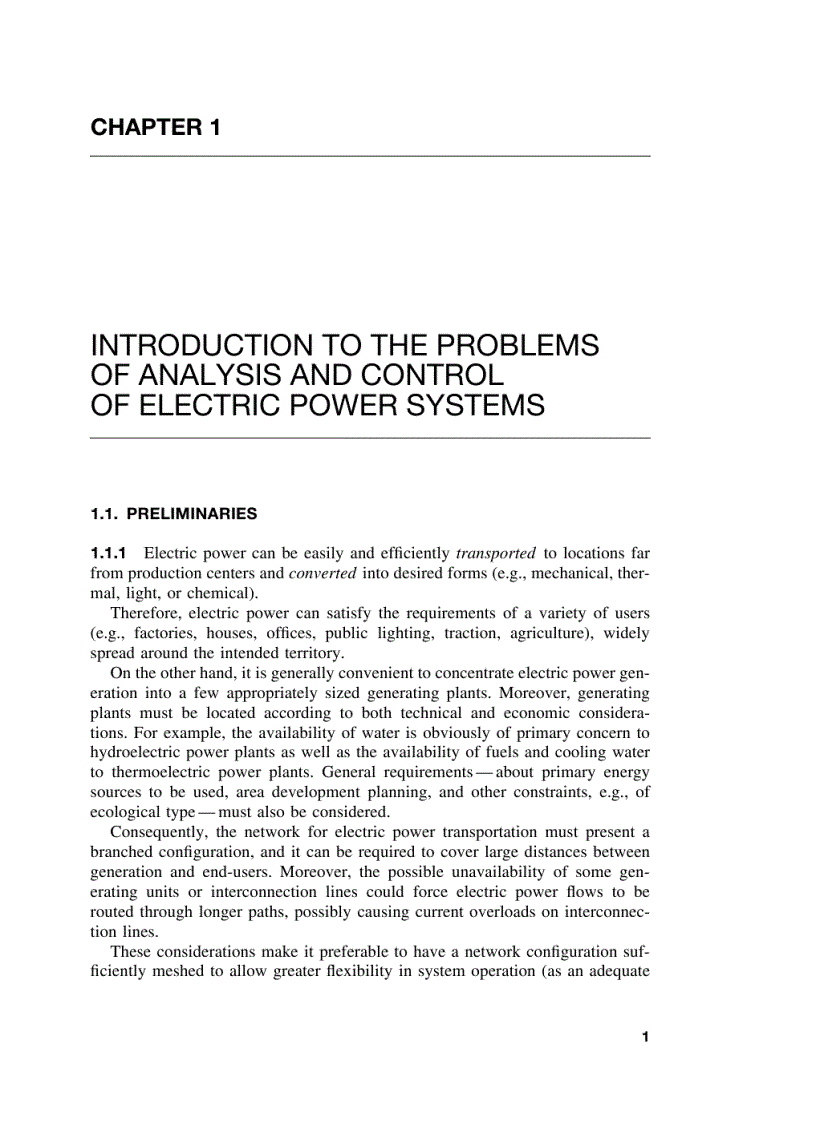 image for page Electric Power Systems Analysis and Control