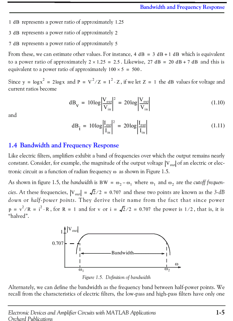 image for page Electronic Devices and Amplifier Circuits with MATLAB Applications