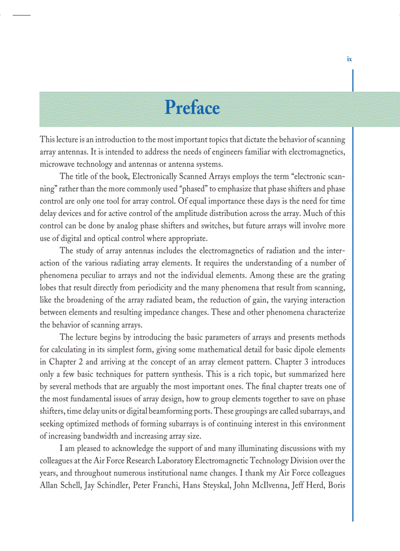 image for page Electronically Scanned Arrays