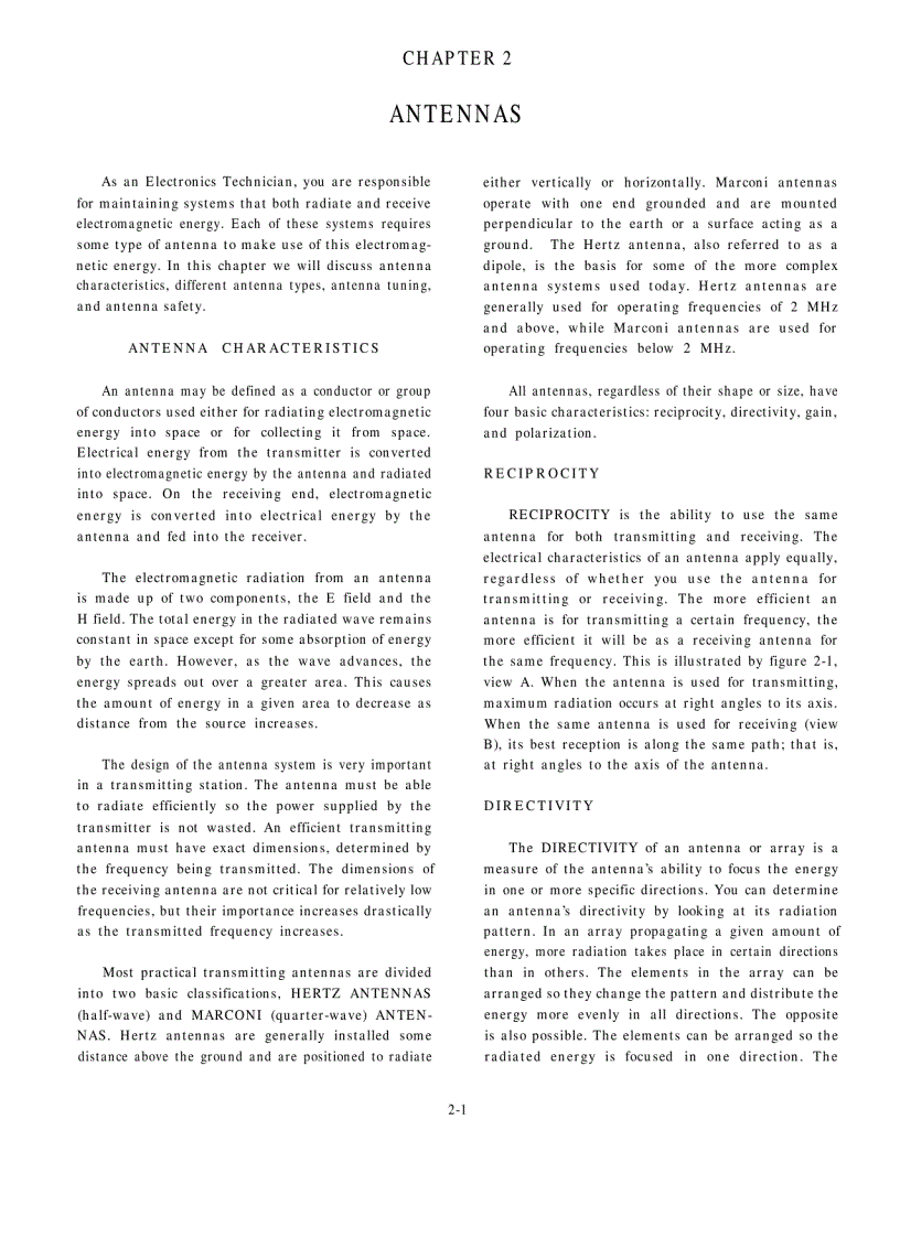 image for page Electronics Technician Volume7 Antennas and Wave Propagation