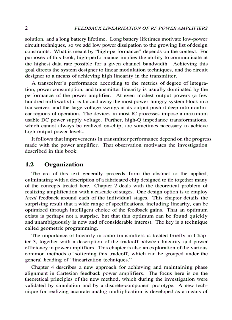 image for page Feedback Linearization of RF Power Amplifiers