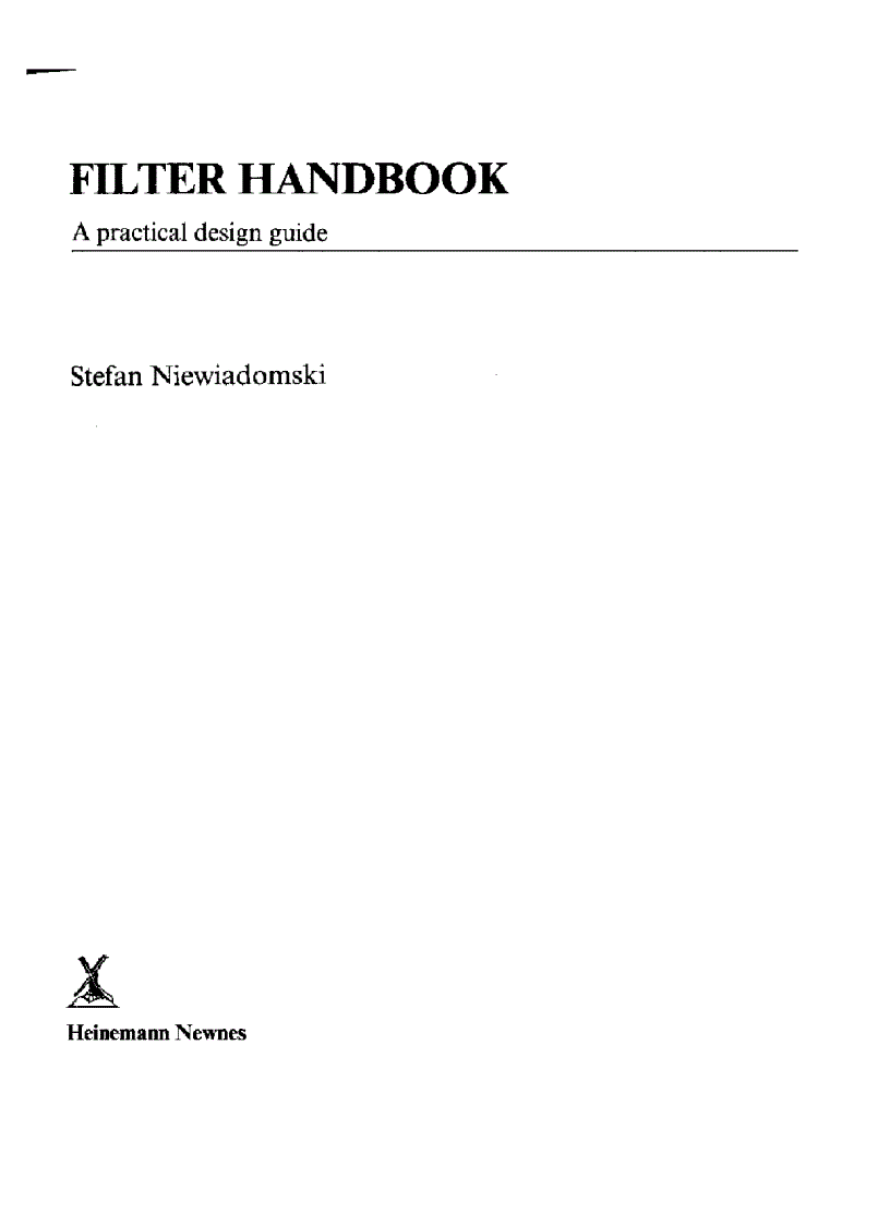 Filter Handbook A Practical Design Guide