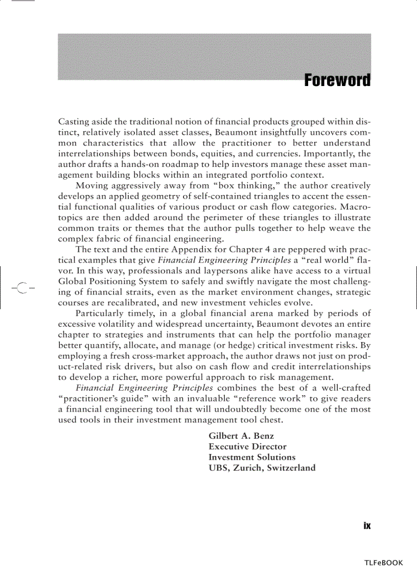 image for page Financial Engineering Principles A Unified Theory for Financial Product Analysis And Valuation