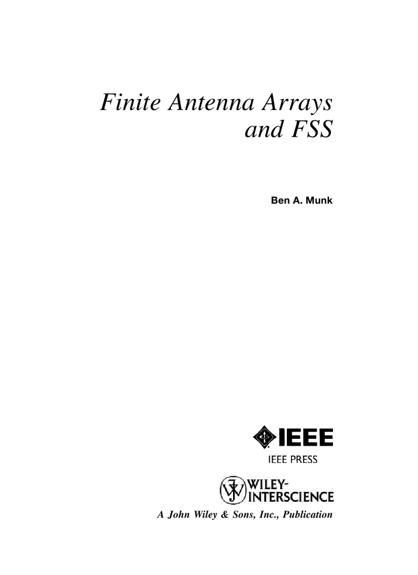 image for page Finite Antenna Arrays and FSS