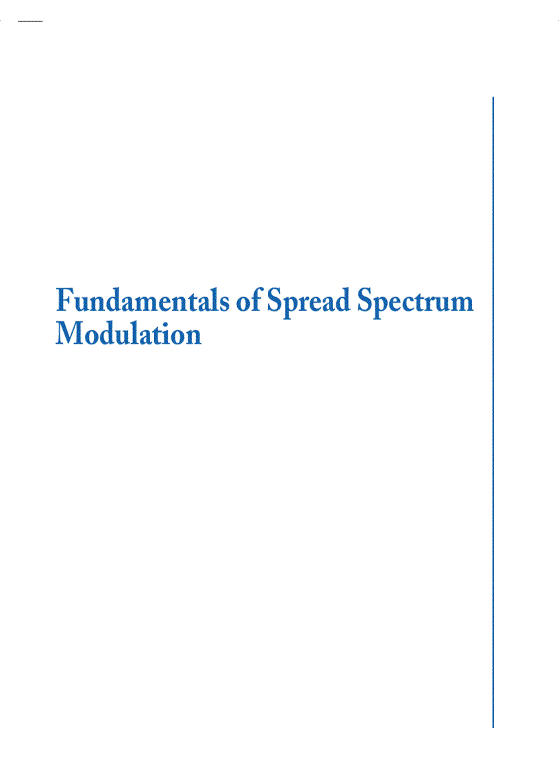 image for page Fundamentals of Spread Spectrum Modulation