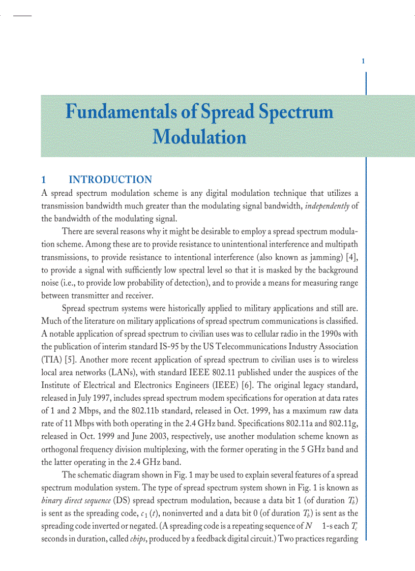 image for page Fundamentals of Spread Spectrum Modulation