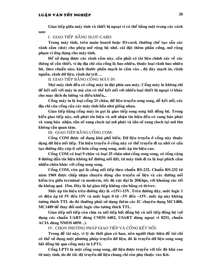 image for page Giao tiếp máy tính với vi xữ lý 8085