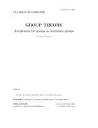 Group Theory Exceptional Lie Groups As Invariance Groups