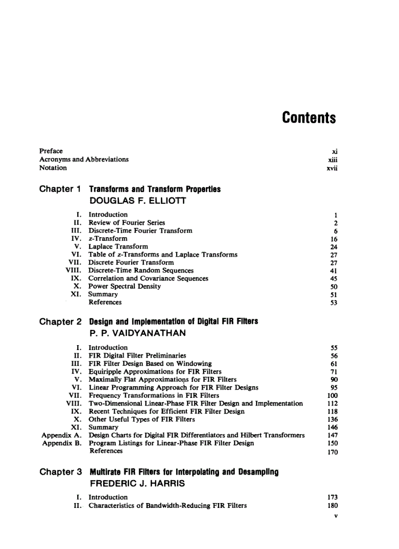 Handbook of Digital Signal Processing Engineering Applications