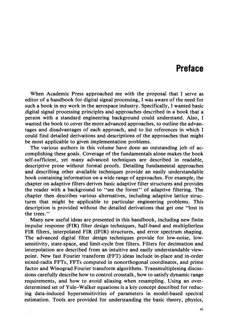image for page Handbook of Digital Signal Processing Engineering Applications