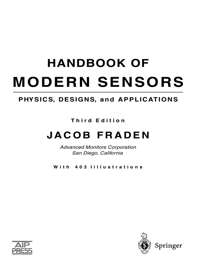 image for page Handbook of Modern Sensors Physics Designs and Applications 3rd ed