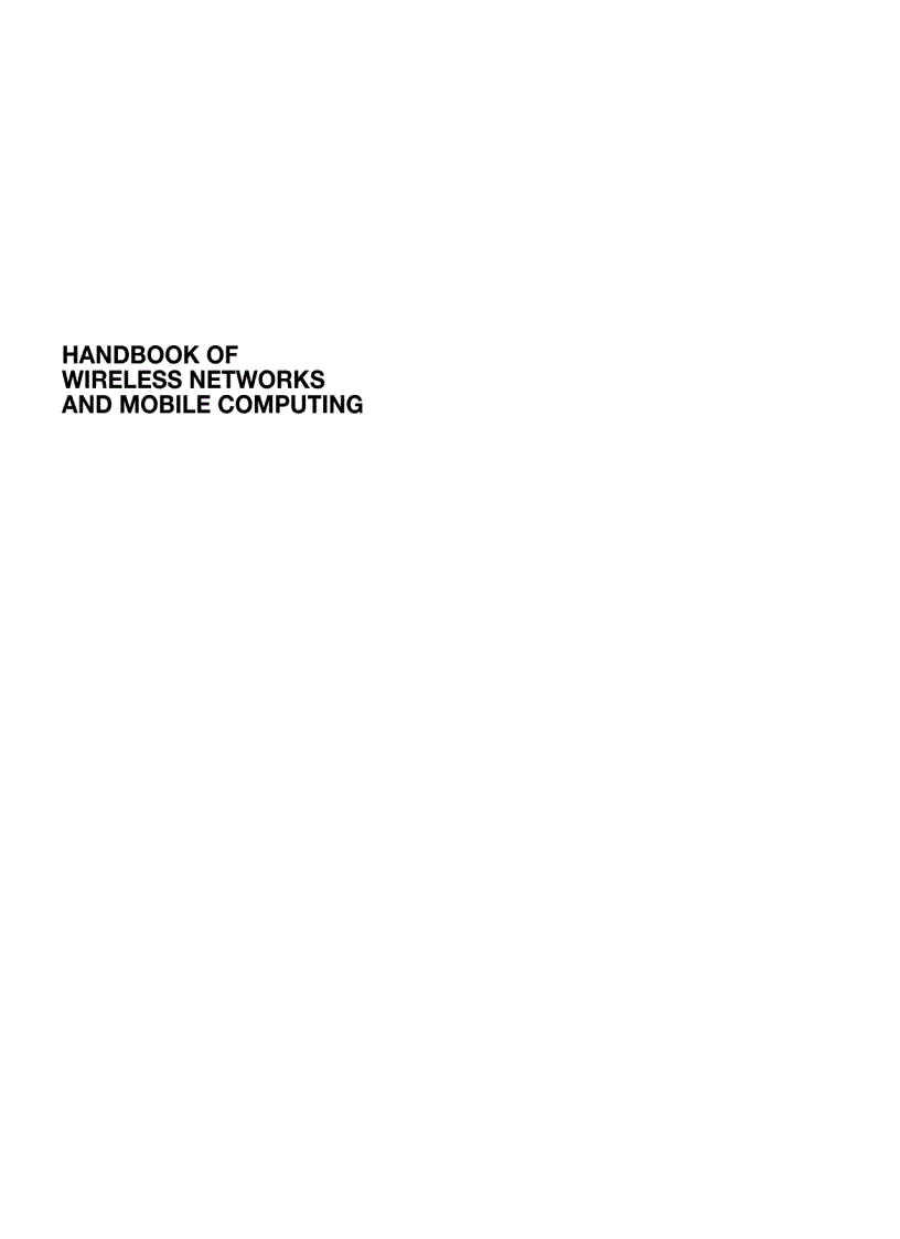 image for page Handbook of Wireless Networks and Mobile Computing