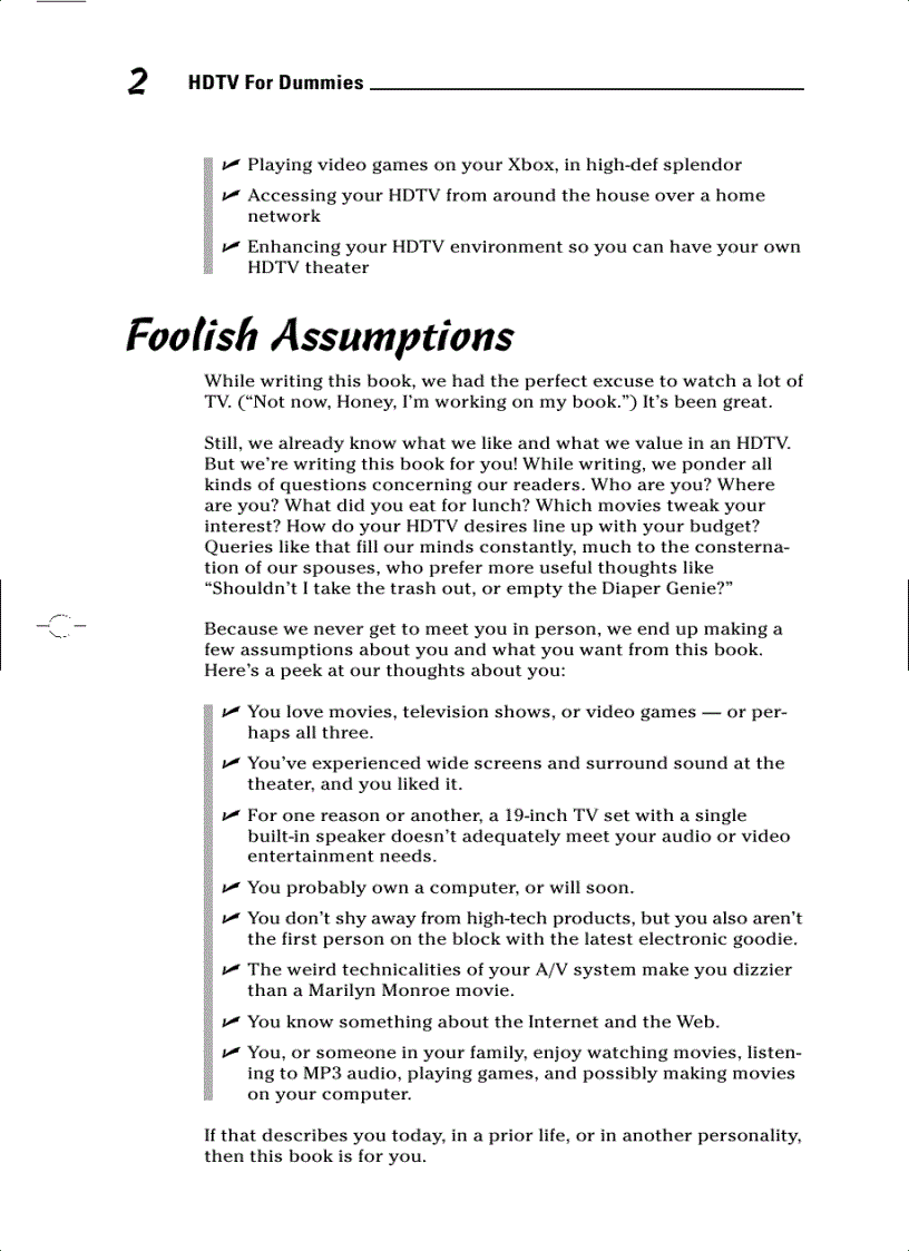 image for page HDTV For Dummies