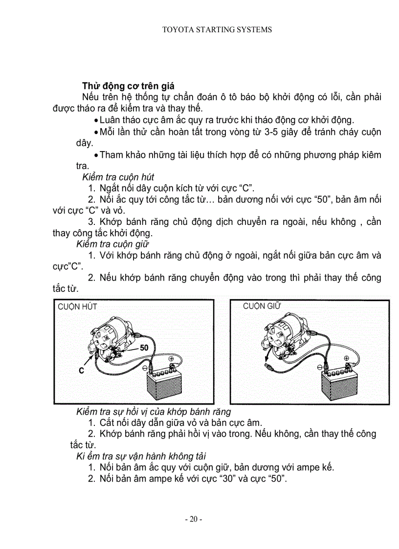 image for page Hệ Thống Khởi Động xe Toyota