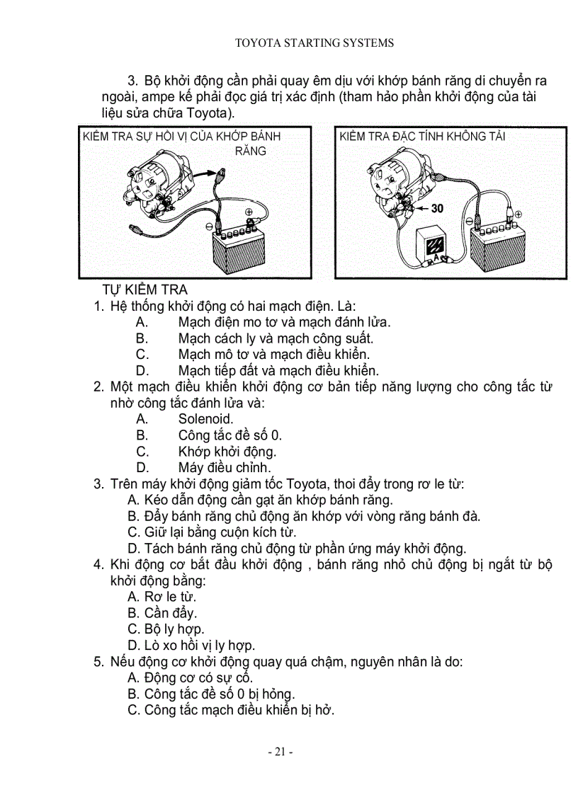 image for page Hệ Thống Khởi Động xe Toyota