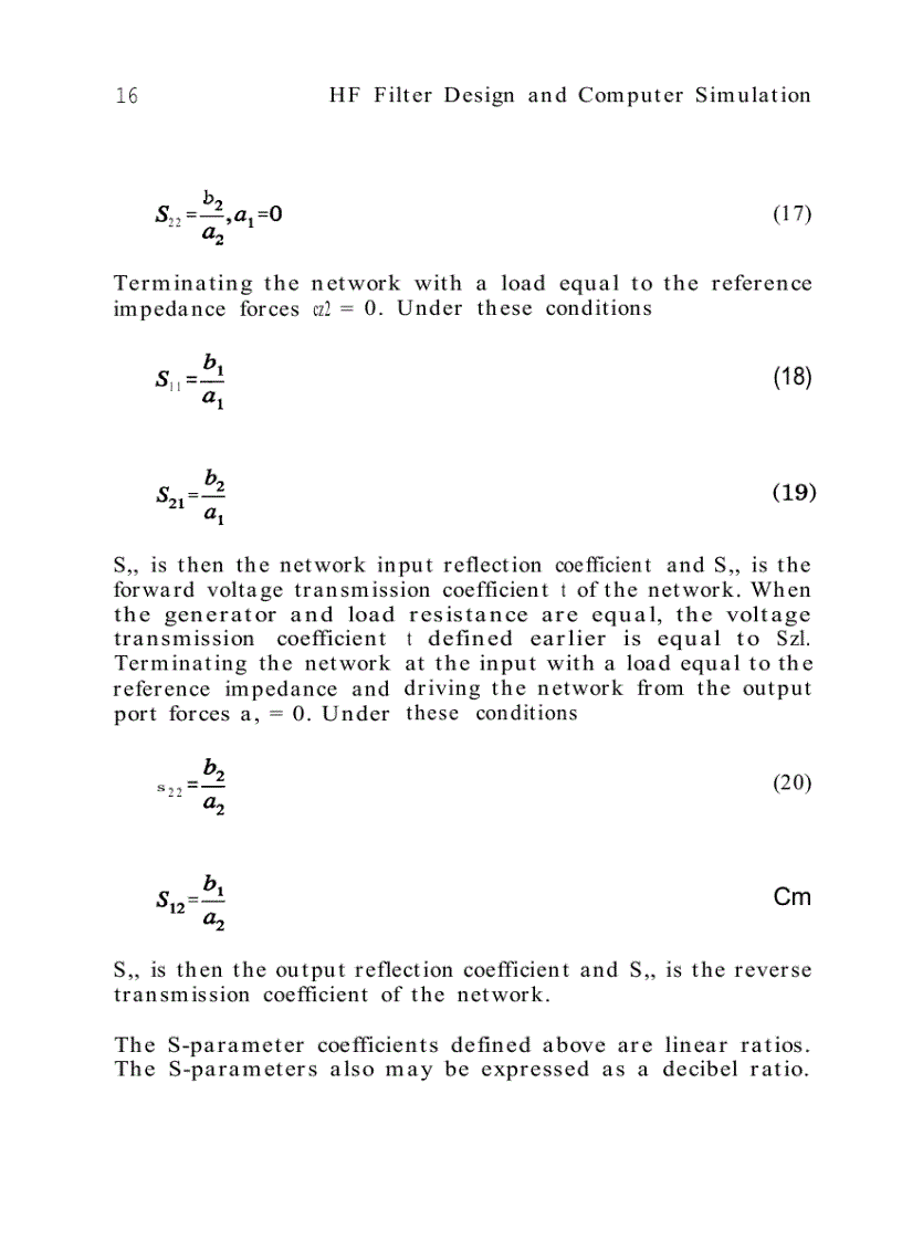 image for page HF Filter Design and Computer Simulation