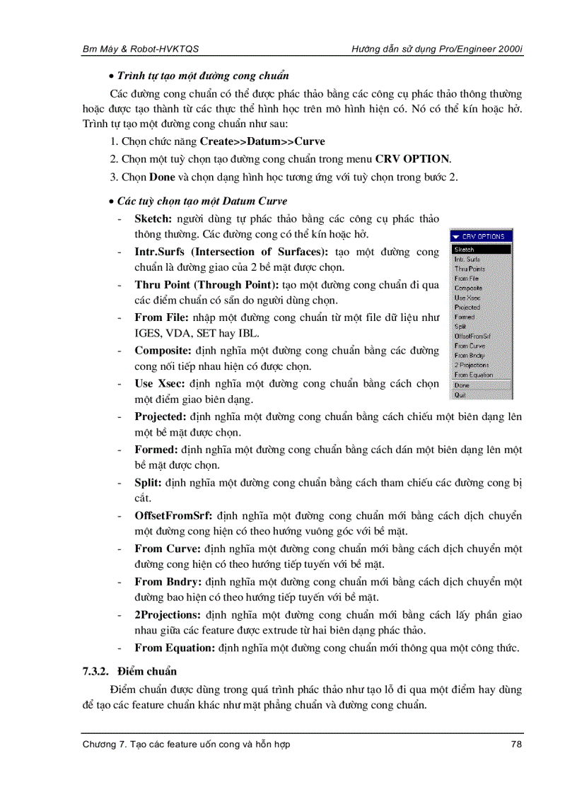 image for page Hướng dẫn sử dụng Pro Engineer 2000i