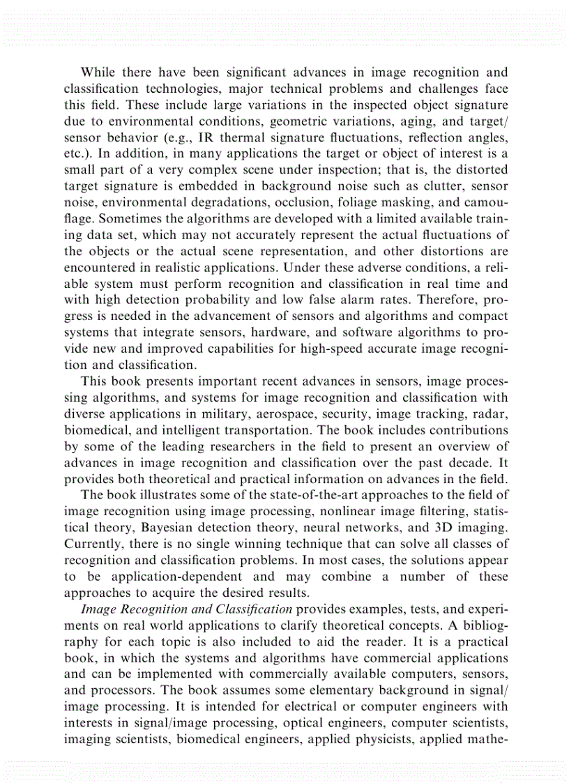 image for page Image Recognition and Classification Algorithms Systems and Applications