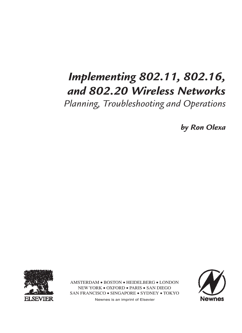 image for page Implementing 802 11 802 16 and 802 20 Wireless Networks Planning Troubleshooting and Operations