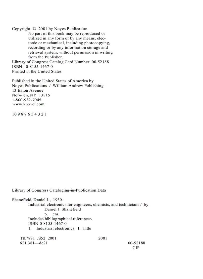 image for page Industrial electronics for engineers chemists and technicians