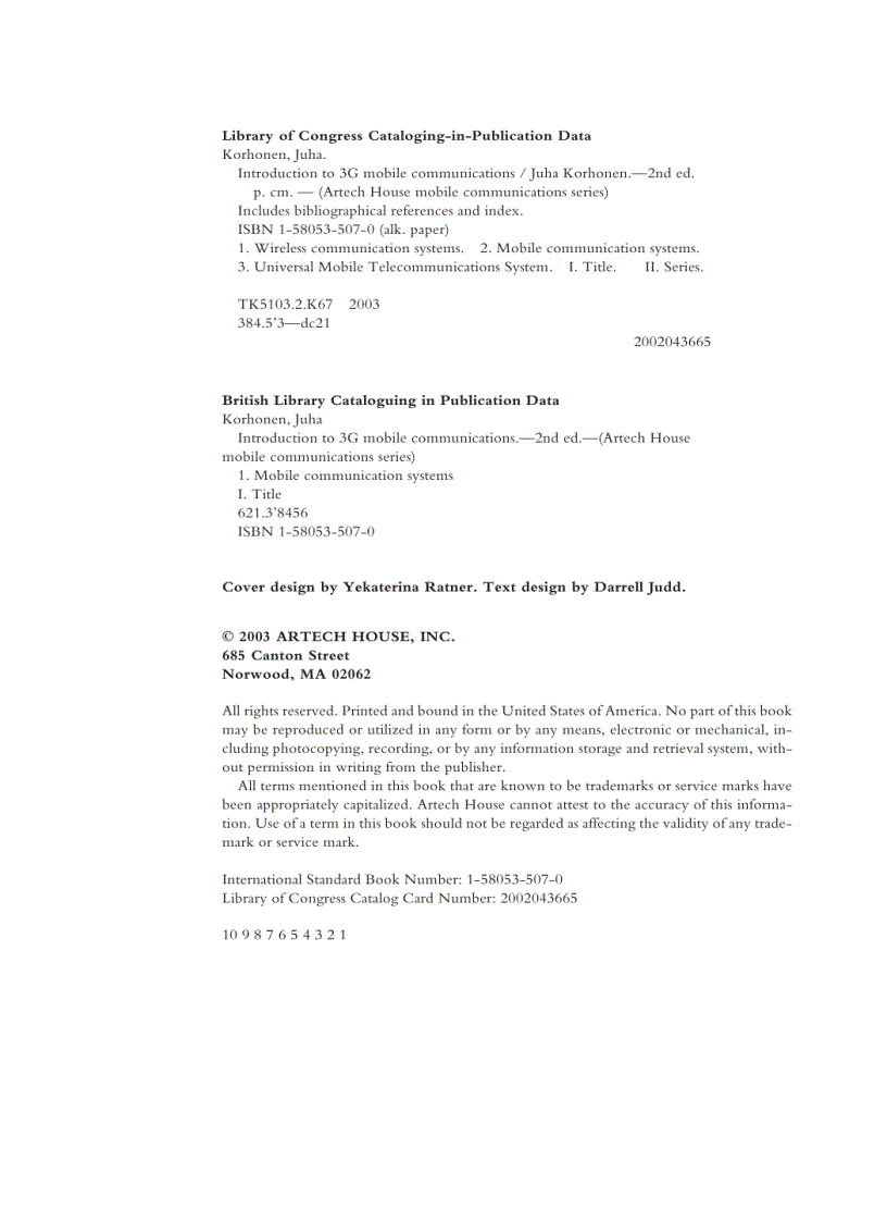 image for page Introduction to 3G Mobile Communications