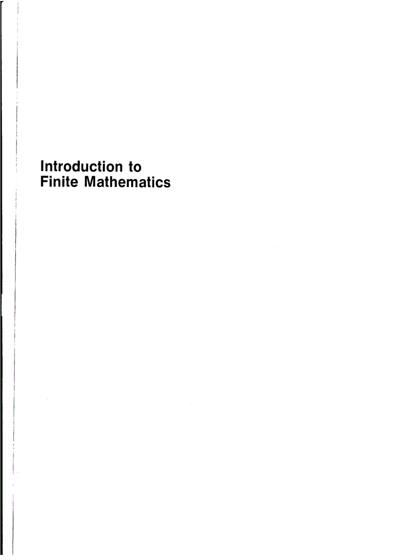 image for page Introduction To Finite Mathematics 3Rd Edition