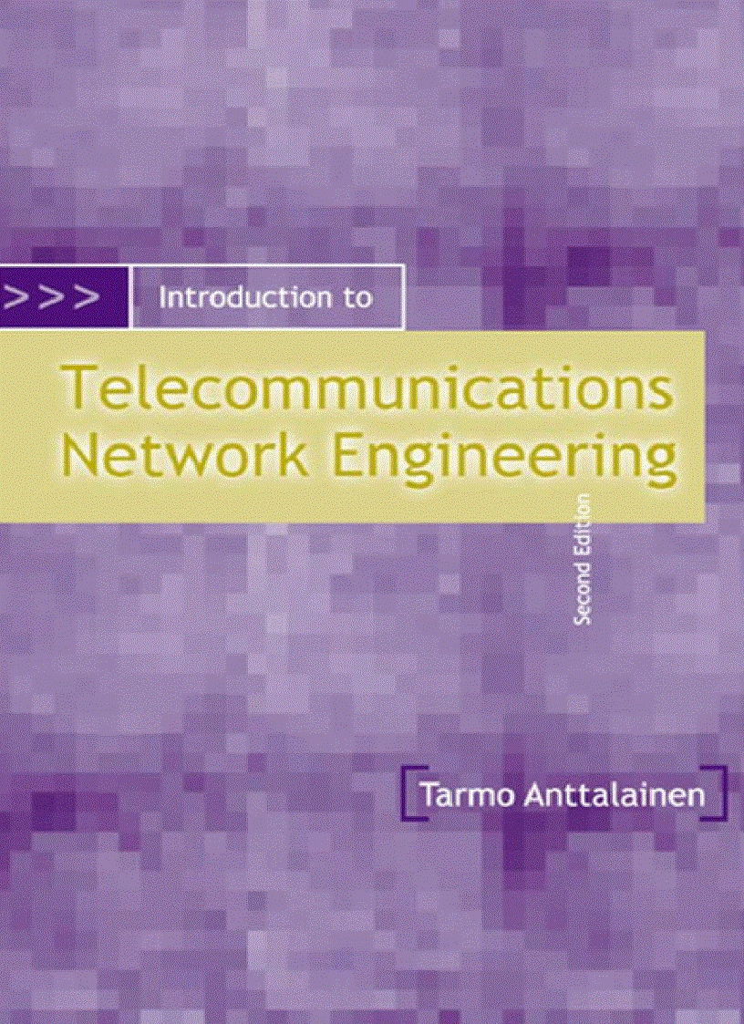 Introduction To Telecommunications Network Engineering
