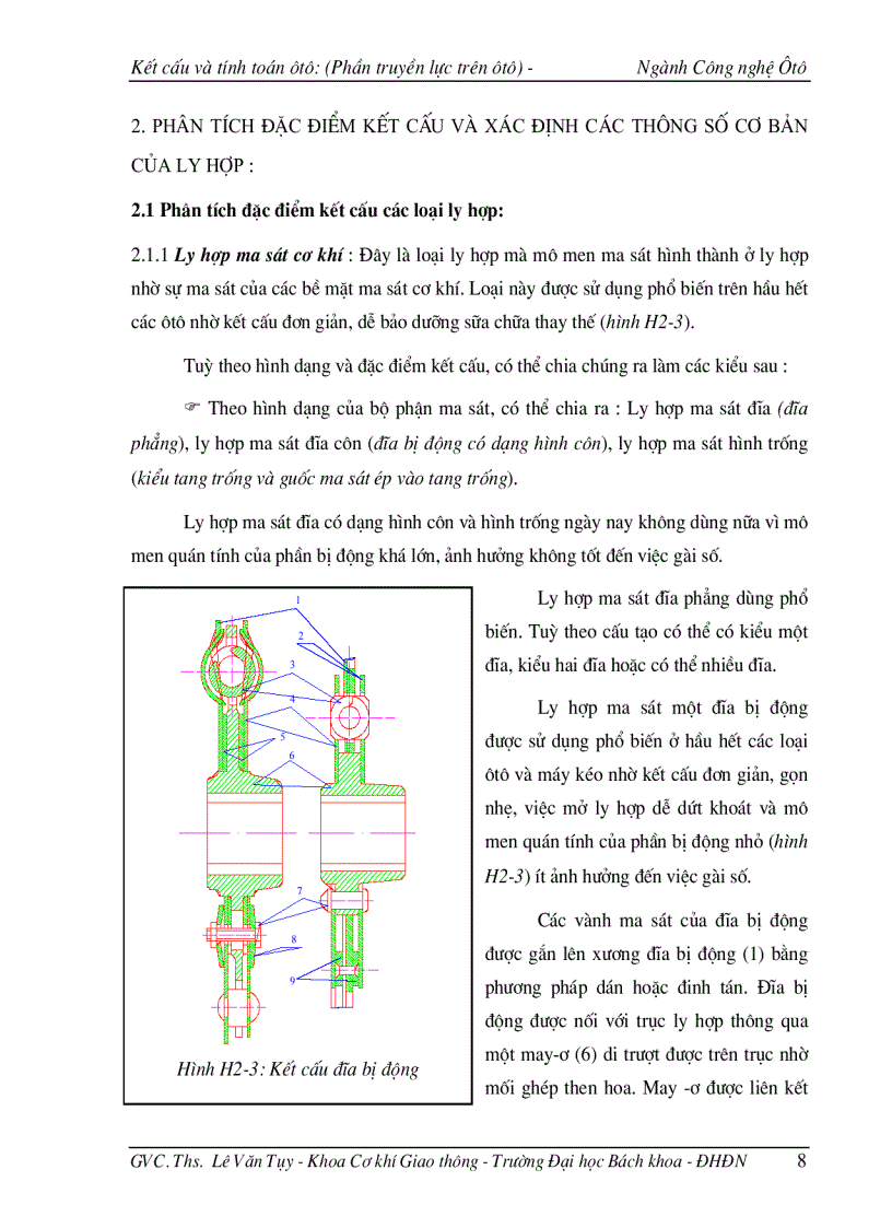 image for page Kết cấu và tính toán ôtô Phần truyền lực trên ôtô