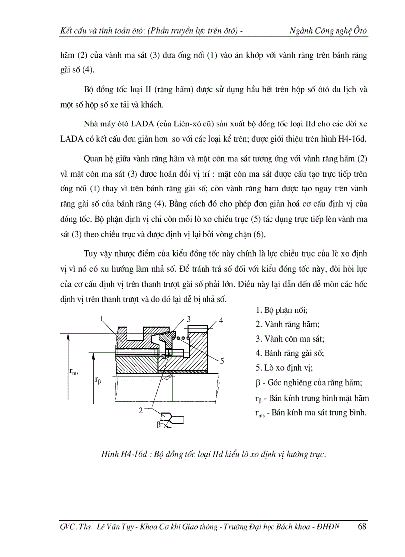 image for page Kết cấu và tính toán ôtô Phần truyền lực trên ôtô