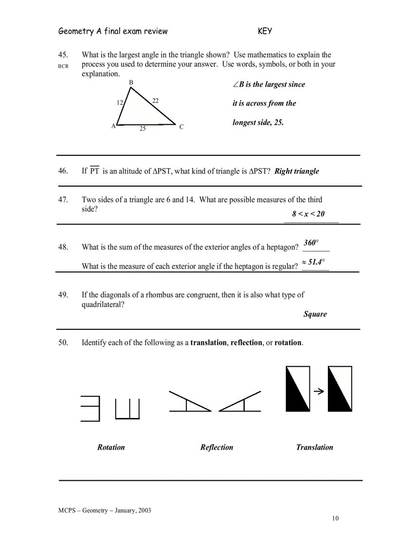 image for page Key Geometry A Review 2003