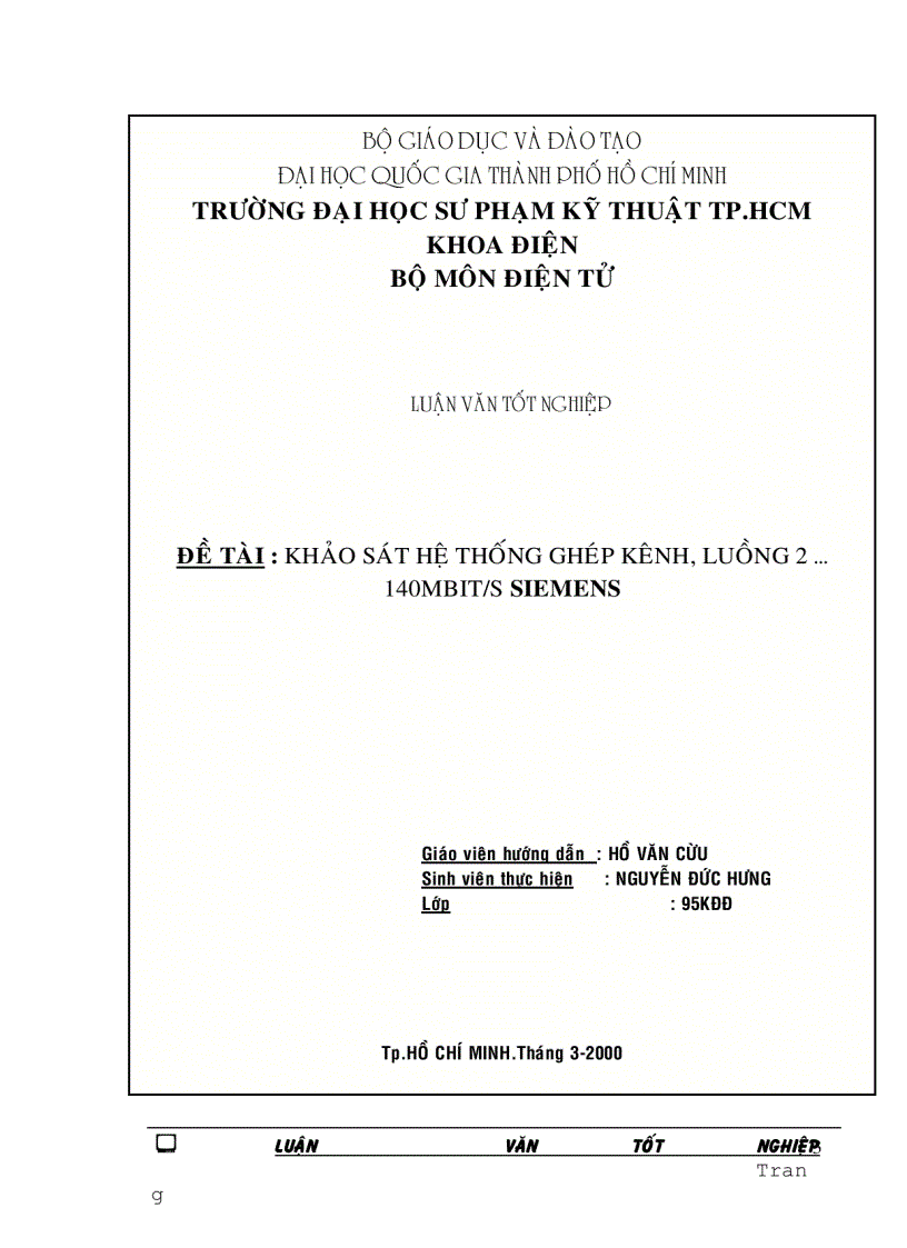 image for page Khảo sát hệ thông ghép kênh