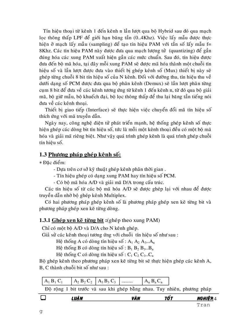 image for page Khảo sát hệ thông ghép kênh