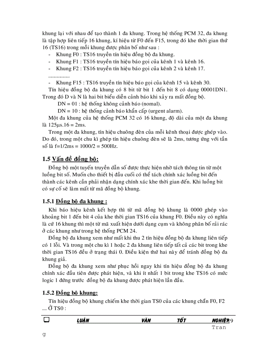 image for page Khảo sát hệ thông ghép kênh