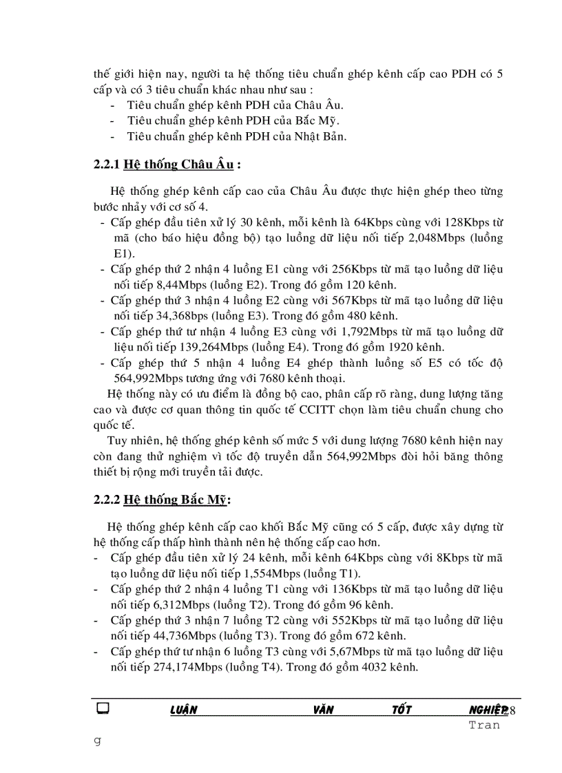 image for page Khảo sát hệ thông ghép kênh