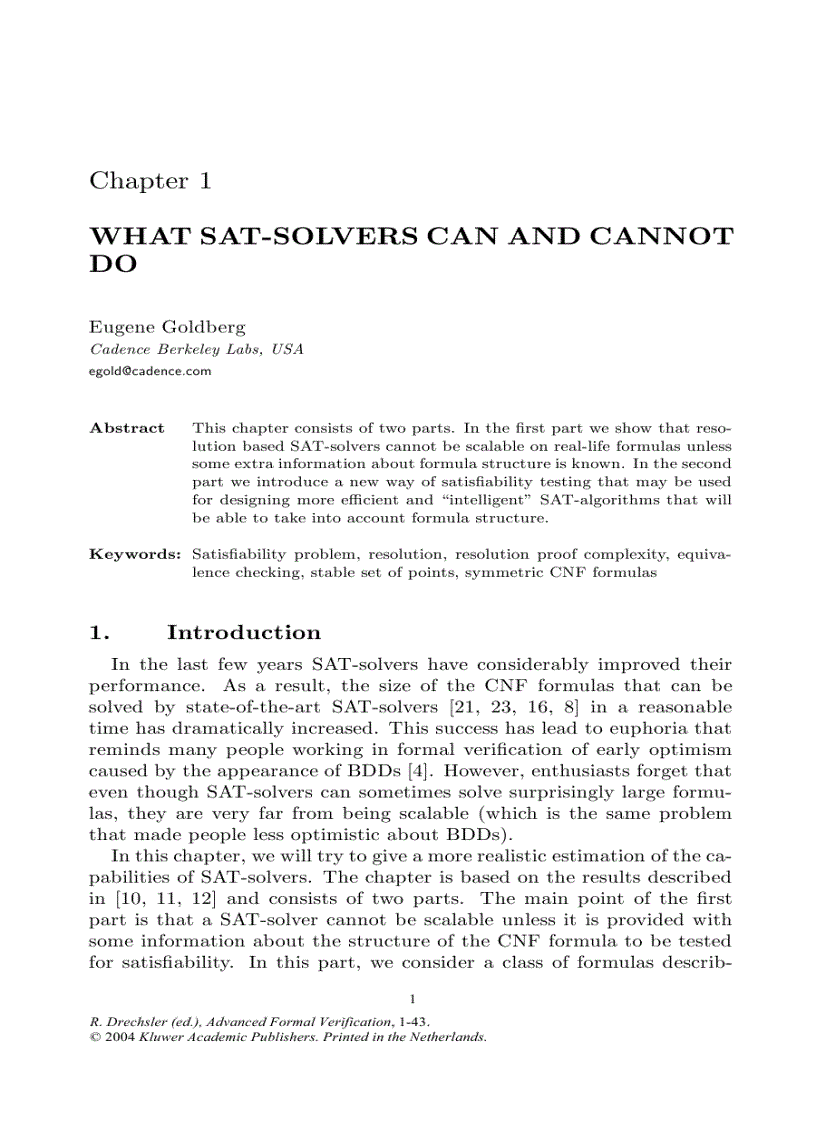 image for page Kluwer Advanced Formal Verification