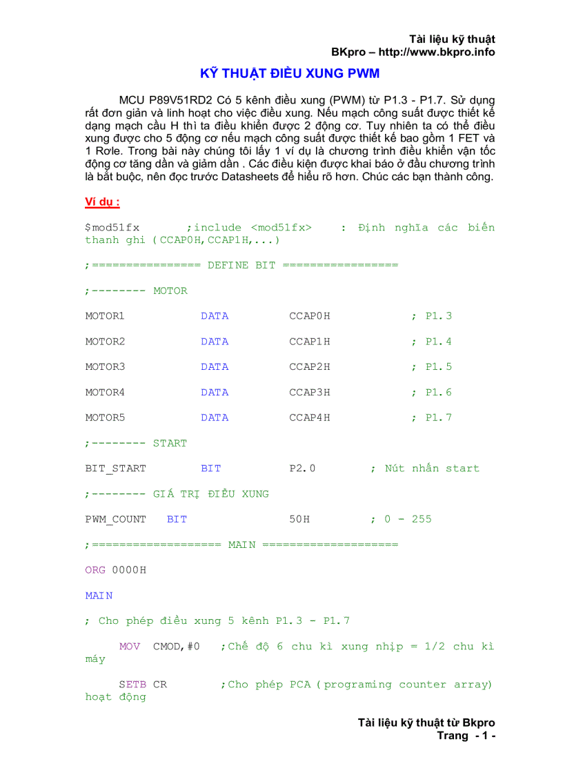image for page Kỷ Thuật Xung PWM