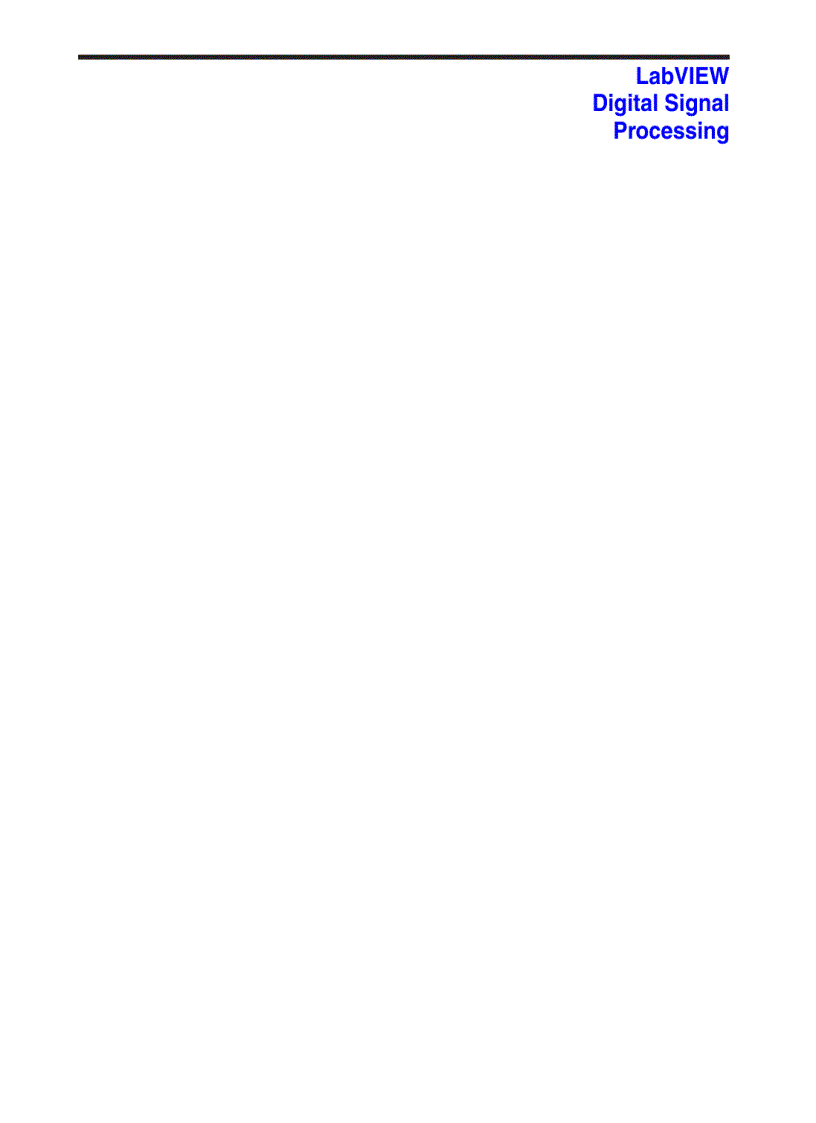 image for page LabVIEW Digital Signal Processing