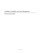 Liabilities Liquidity and Cash Management Balancing Financial Risks